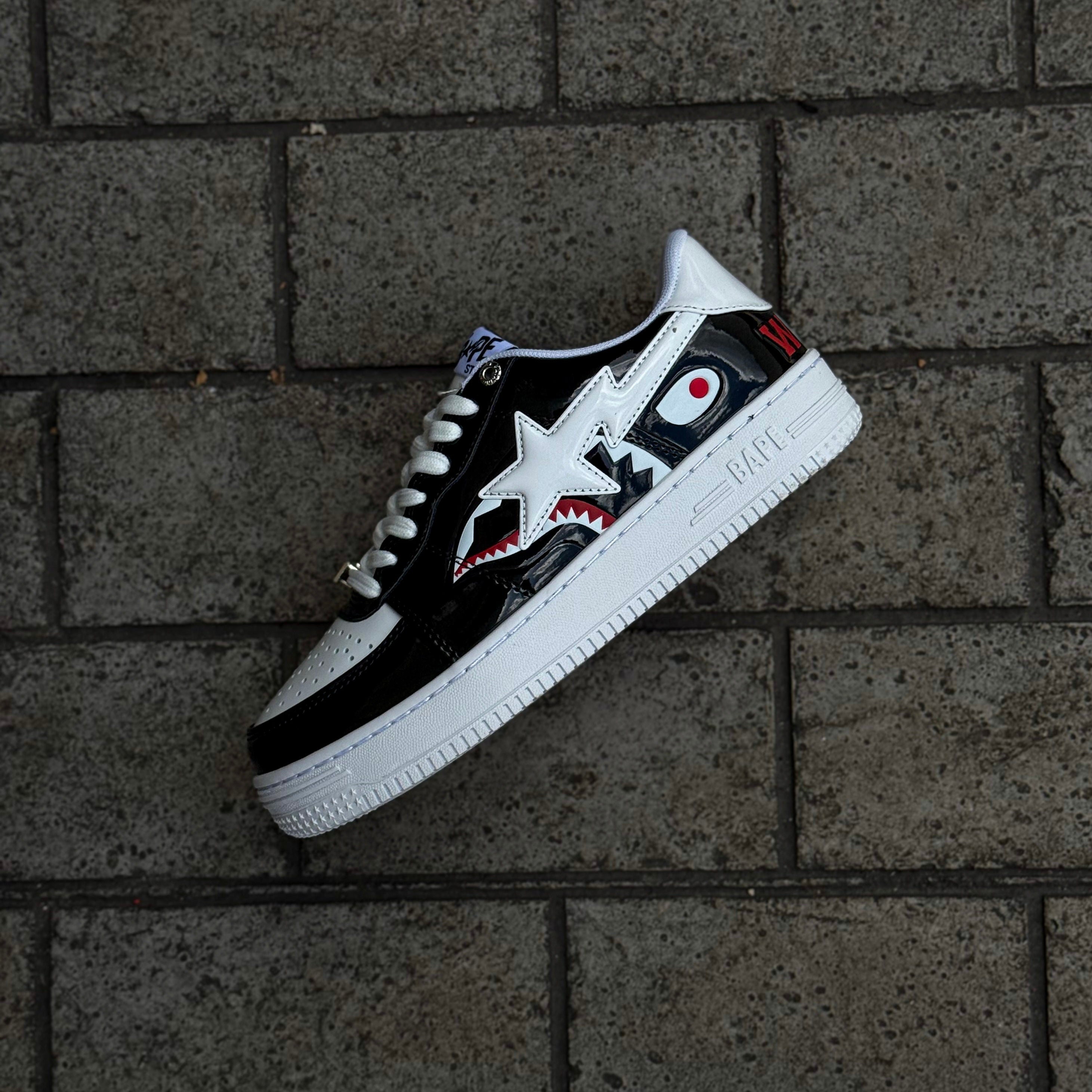 A BATHING APE BAPE STA LOW / BLOCK SHARK BLACK