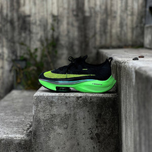 NIKE AIR ZOOM ALPHAFLY / BLACK ELECTRIC GREEN
