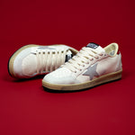 GOLDEN GOOSE BALL-STAR LOW / WHITE NAPPA RED OR