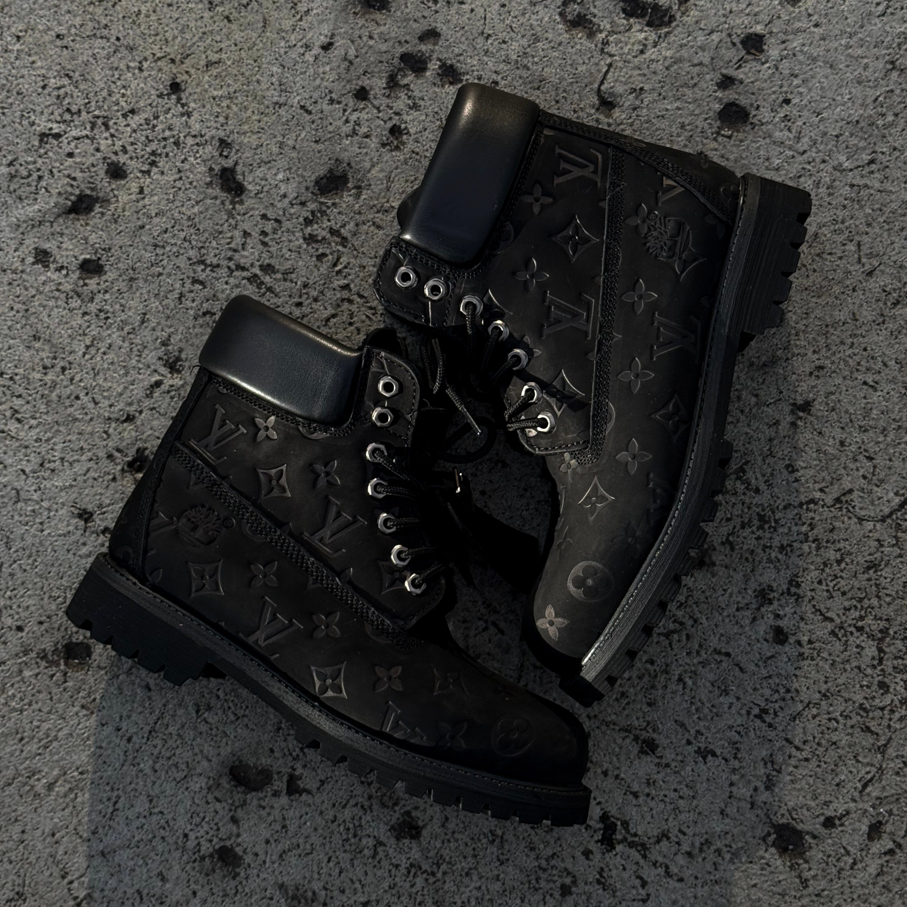 TIMBERLAND LOUIS VUITTON 6 ANKLE BOOT / BLACK MONOGRAM