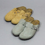 BIRKENSTOCK BOSTON SUEDE / LATTE CREAM OR
