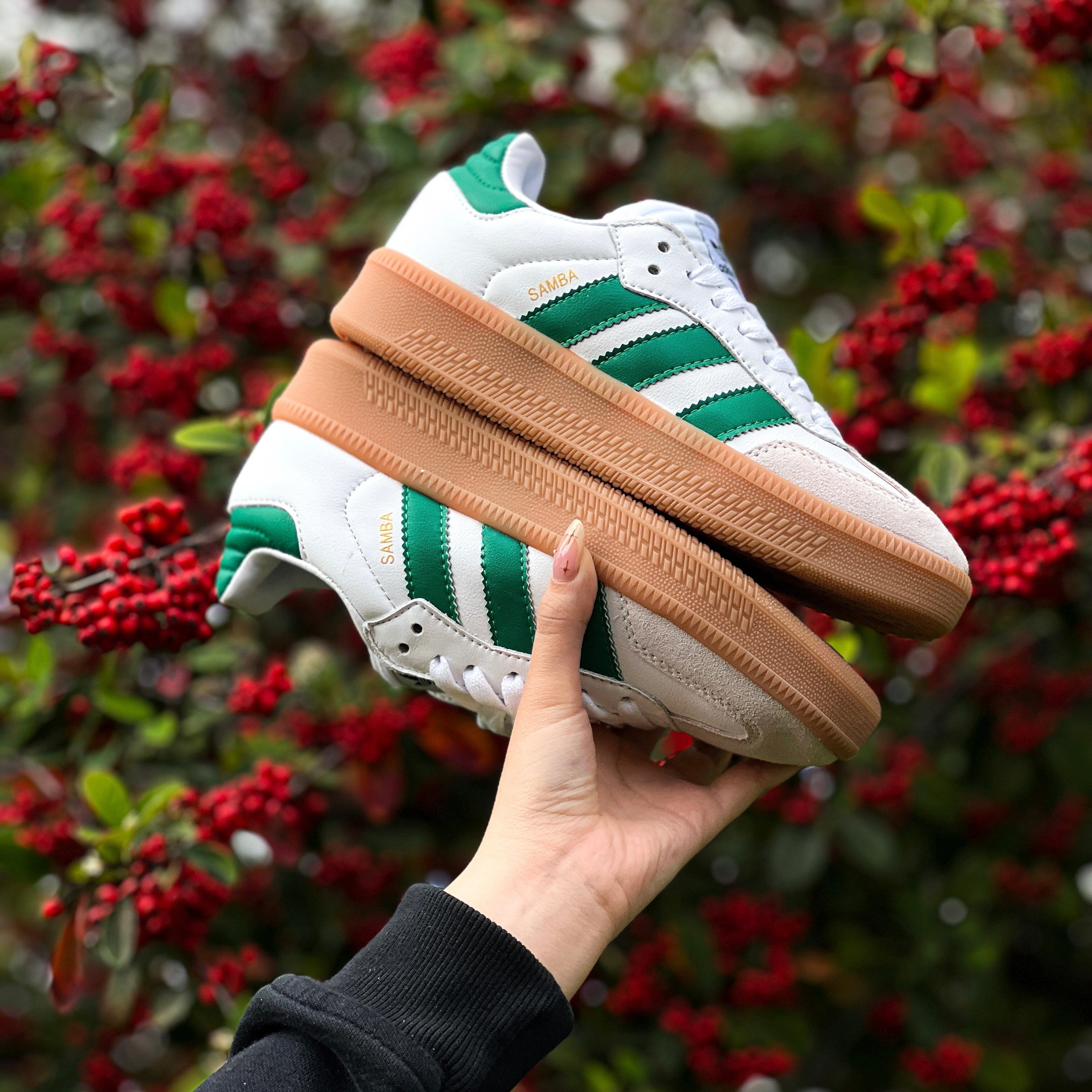 ADIDAS SAMBA XLG / GREEN WHITE