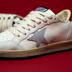 GOLDEN GOOSE BALL-STAR LOW / WHITE NAPPA RED OR