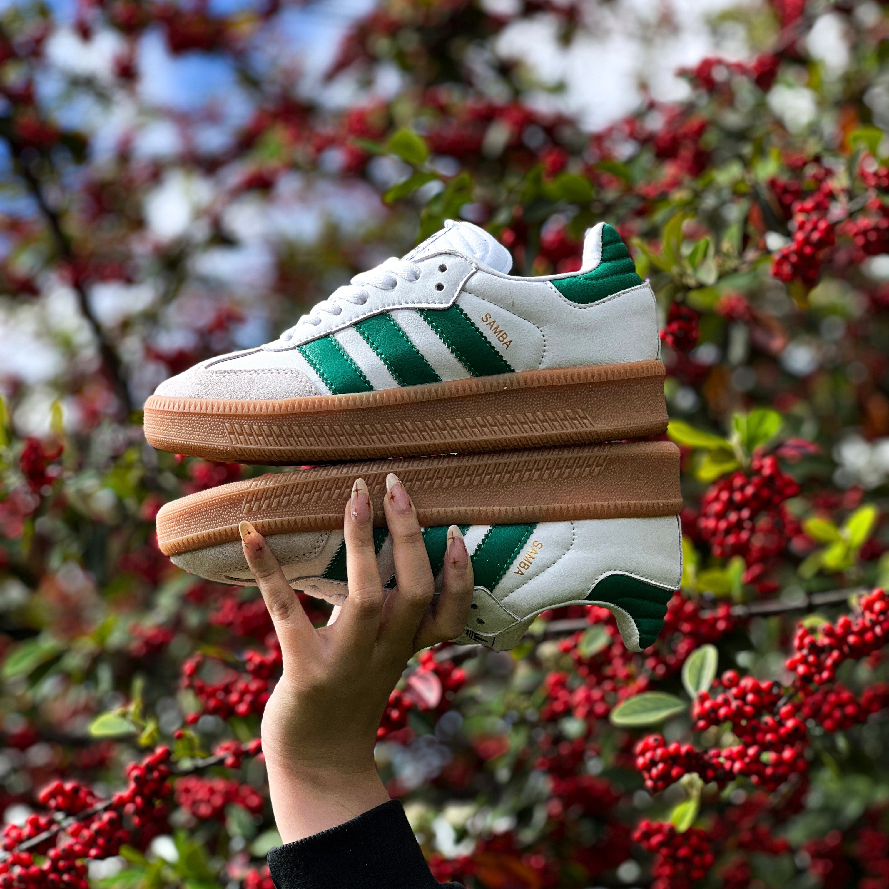 ADIDAS SAMBA XLG / GREEN WHITE