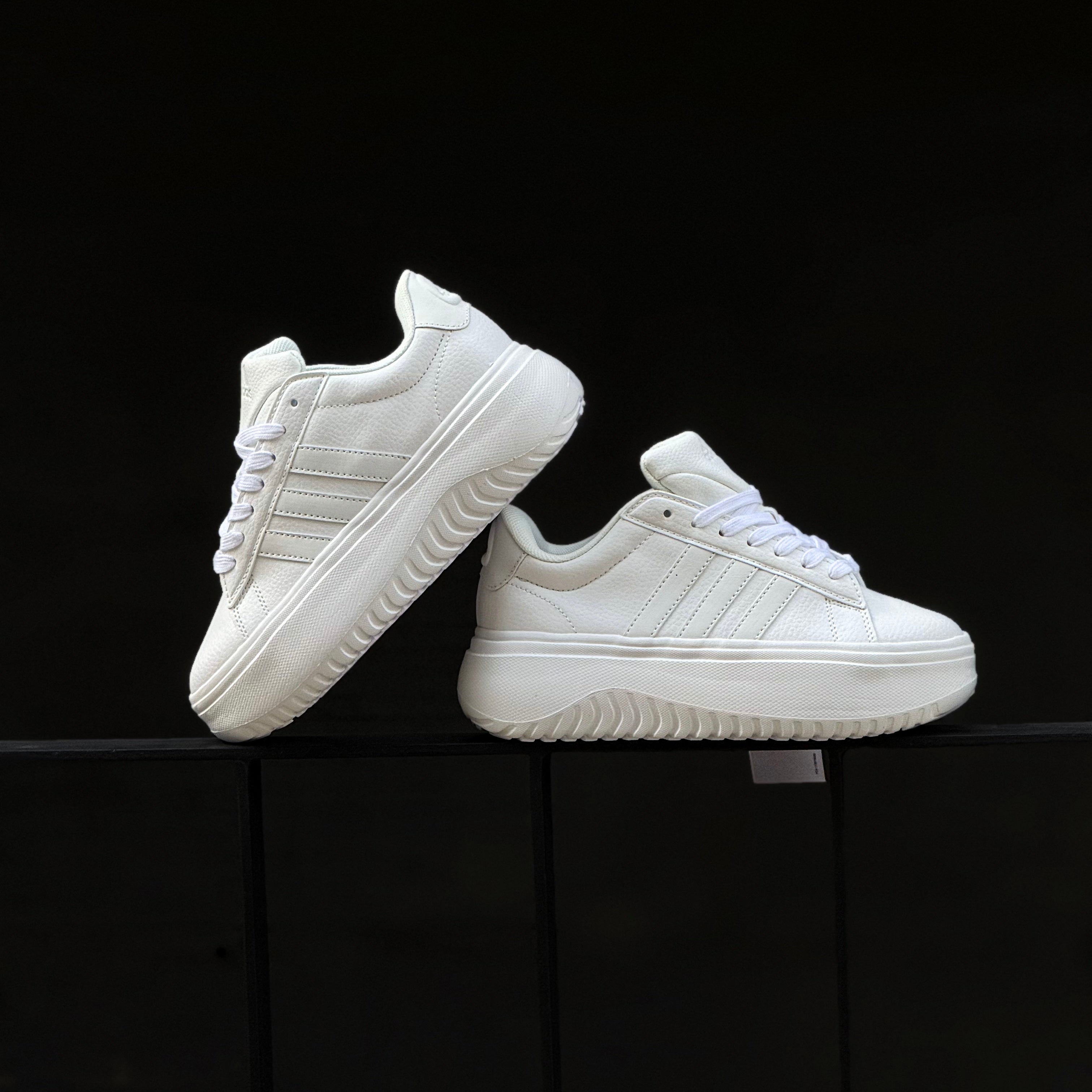 ADIDAS GRAND COURT PLATFORM / CLOUD WHITE