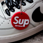 NIKE AIR FORCE 1 LOW / SUPREME WHITE BLACK