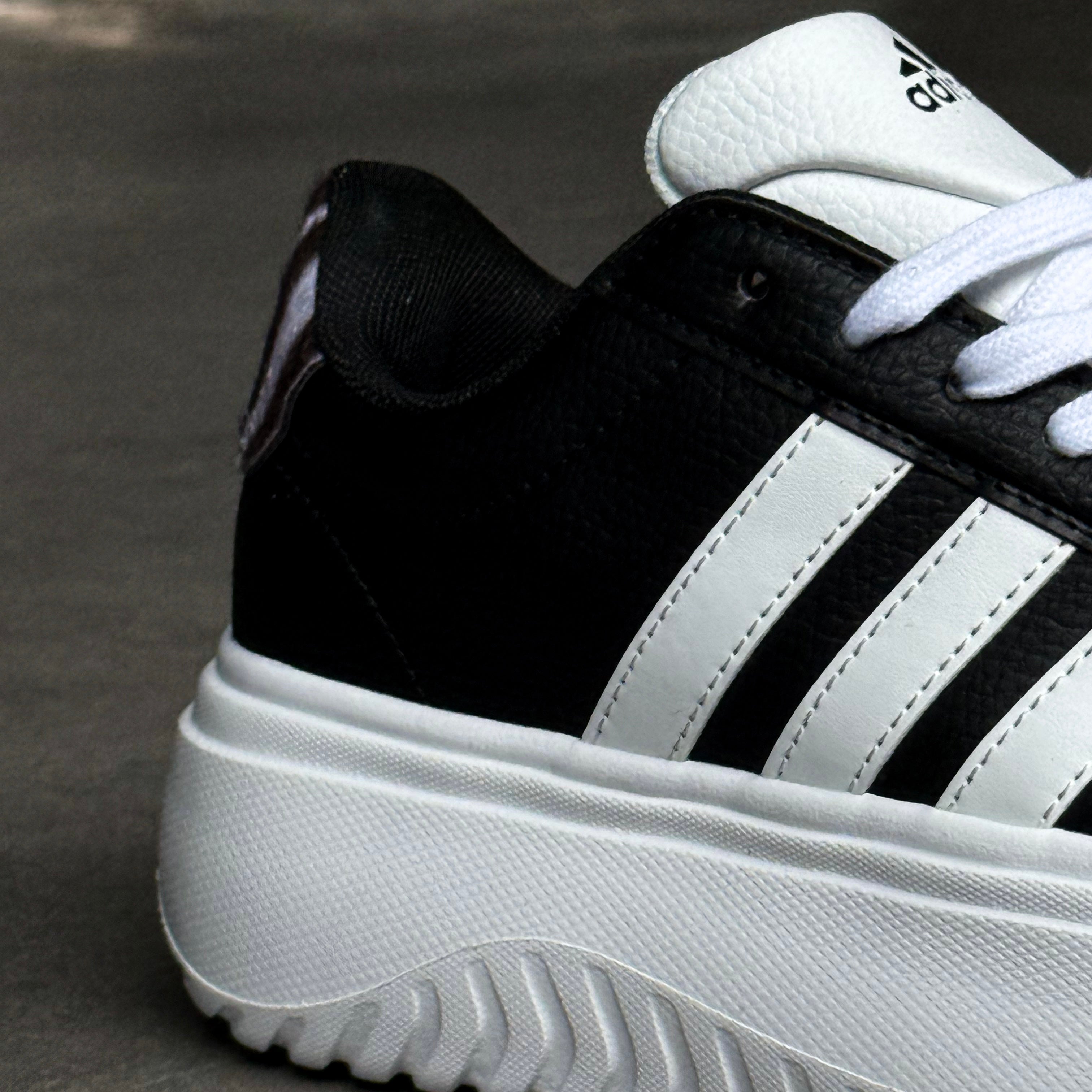 ADIDAS GRAND COURT PLATFORM / CLOUD BLACK