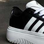ADIDAS GRAND COURT PLATFORM / CLOUD BLACK