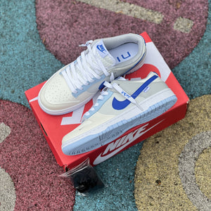 NIKE DUNK  / White Grey Royal Blue - Low